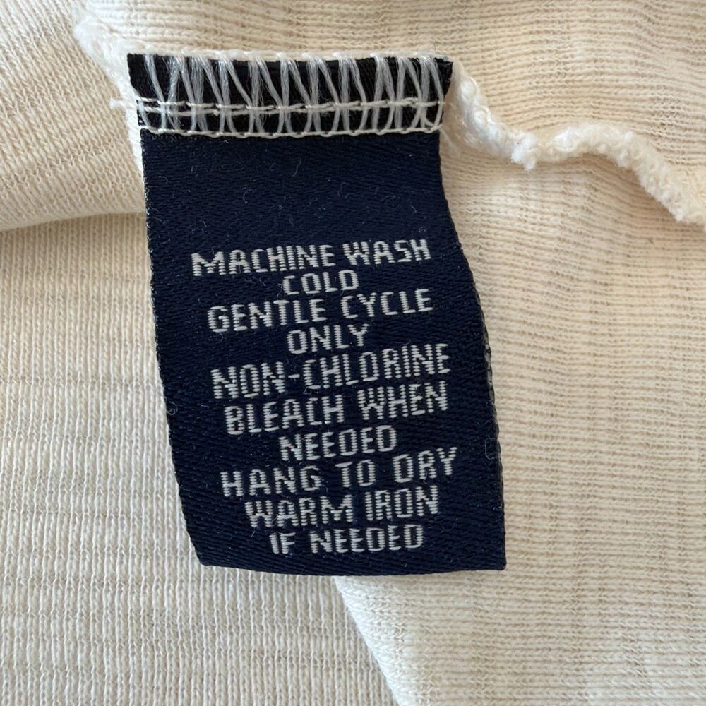 Chaps Womens M Henley Shirt Ivory Lace Trim Western Boho Soft Girl Cottage Rodeo - Picture 10 of 16
